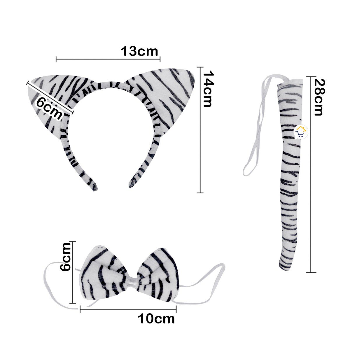 Kit Accesorios Cebra Disfraz Halloween Fiesta Disfraces OD523