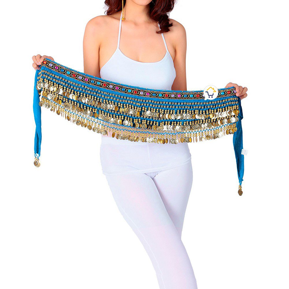Caderin Cinturon Danza Arabe Fajin Monedas Lentejuelas Falda AF900