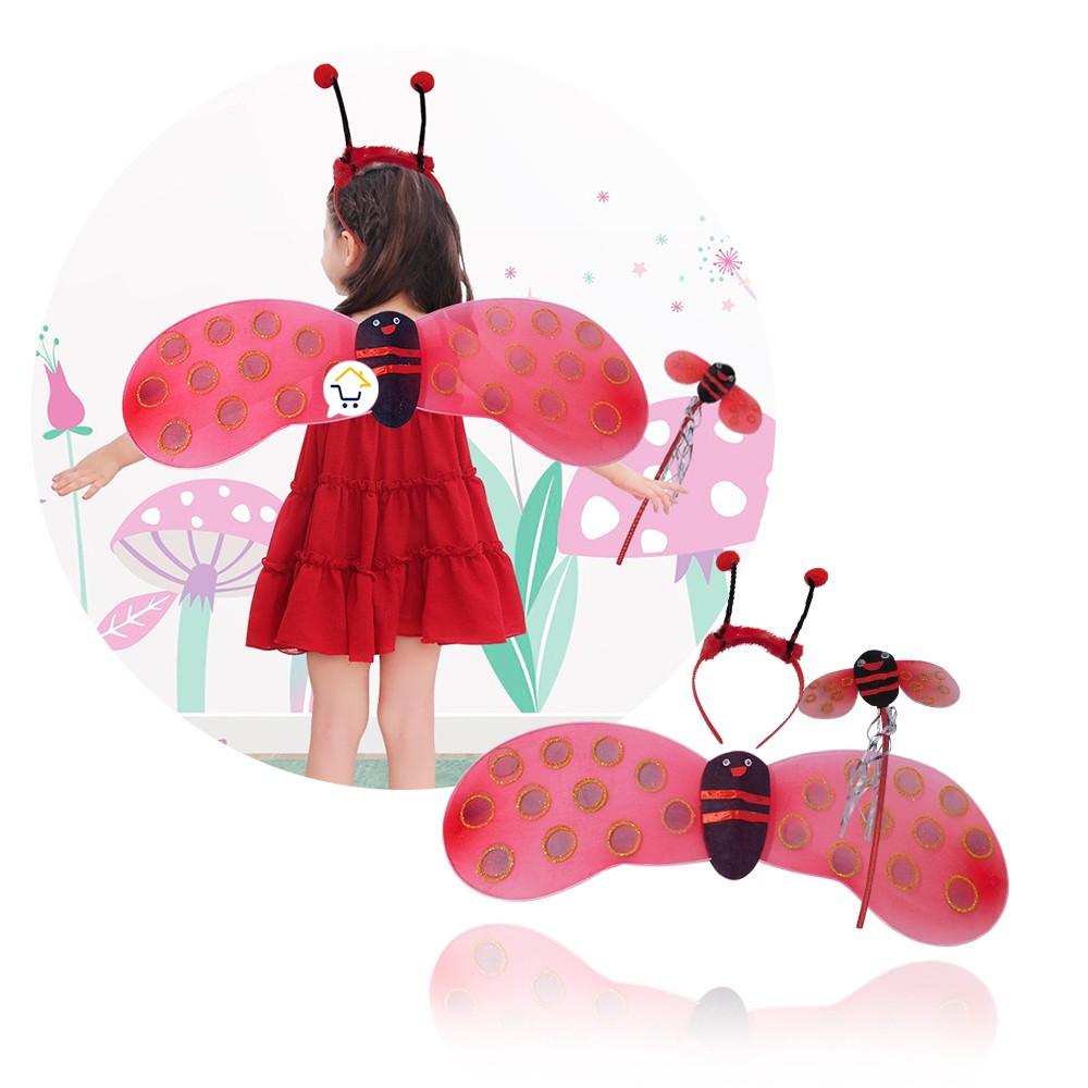 Disfraz Mariquita Alas Diadema Niñas Halloween OD577MA