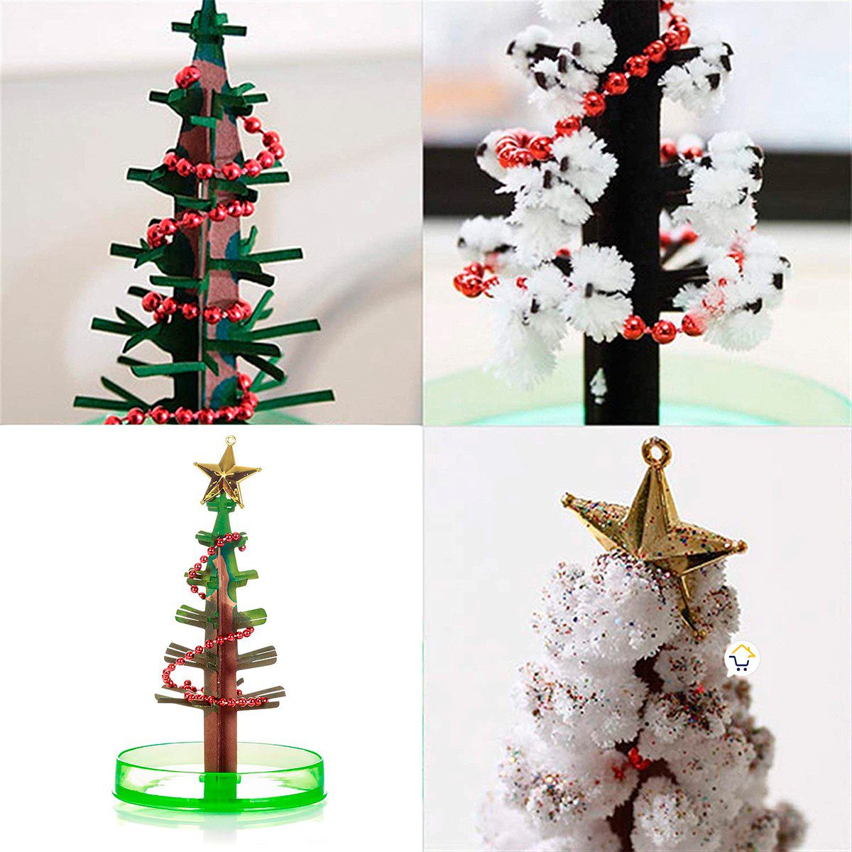 Árbol De Navidad Mágico Decoración Florece Cristal ANM01