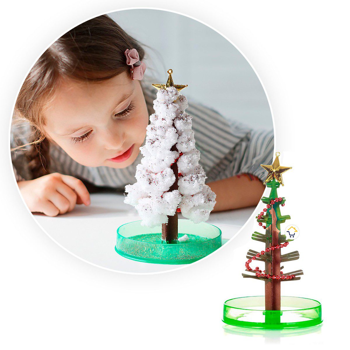 Árbol De Navidad Mágico Decoración Florece Cristal ANM01