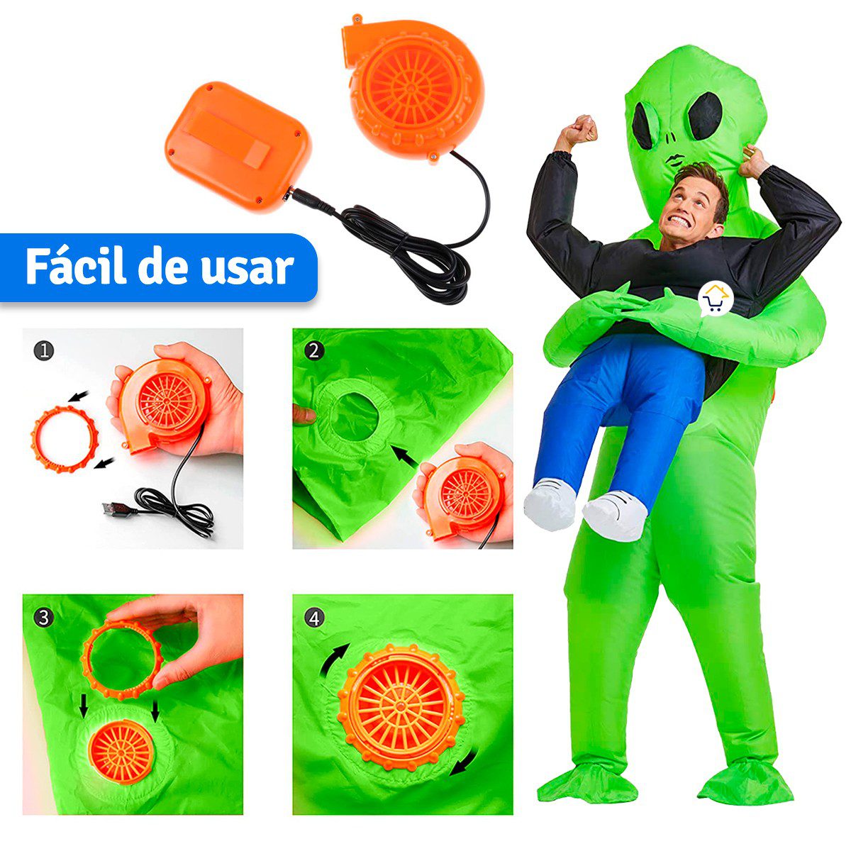 Disfraz Inflable Alíen Traje Extraterrestre Fiesta Disfraces 1165