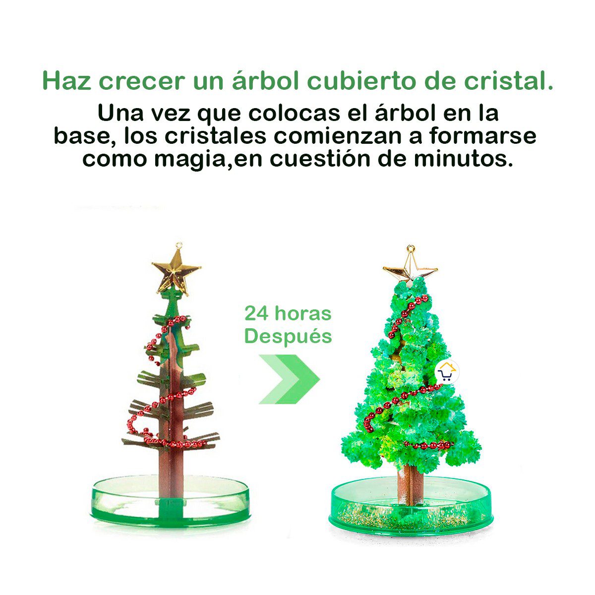 Árbol De Navidad Mágico Decoración Florece Cristal ANM01