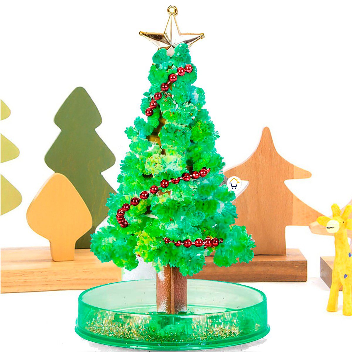 Árbol De Navidad Mágico Decoración Florece Cristal ANM01