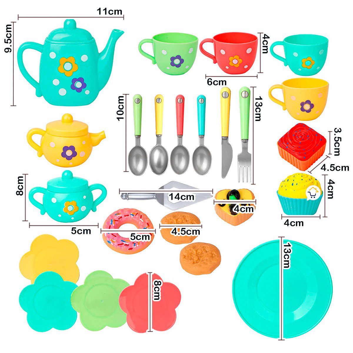 Set Fiesta De Té Accesorios Cocina Juguete Didáctico Infantil HY685