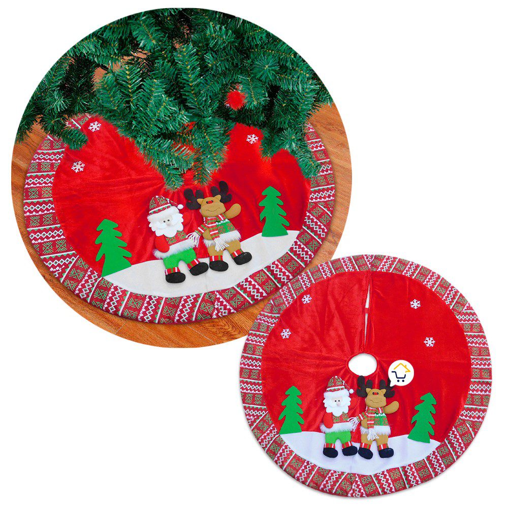 Pie De Árbol Falda Navideño Decoración Tapete FM001