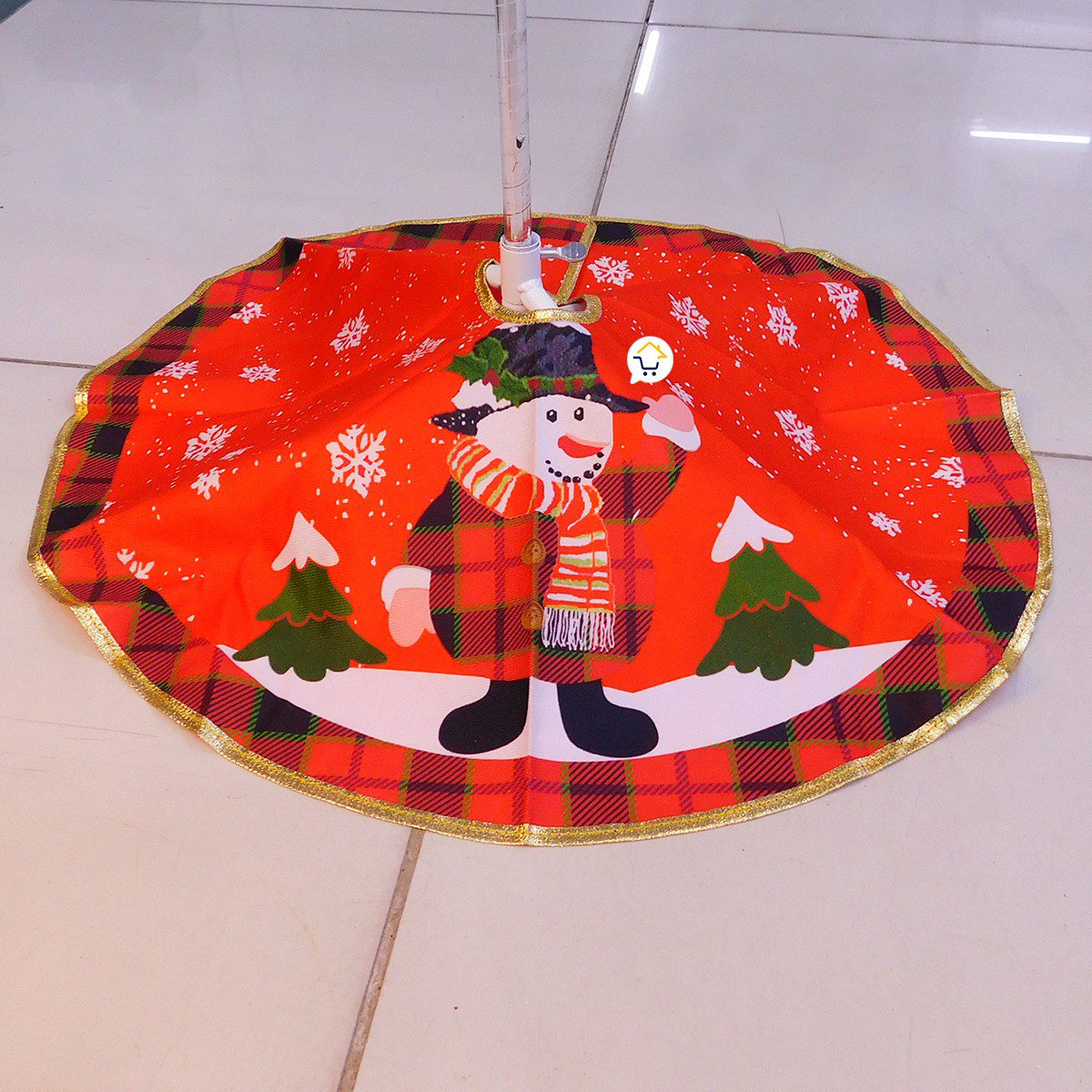 Pie De Árbol Mediano Navideño 56 cm Decoración Tapete JH19HT977