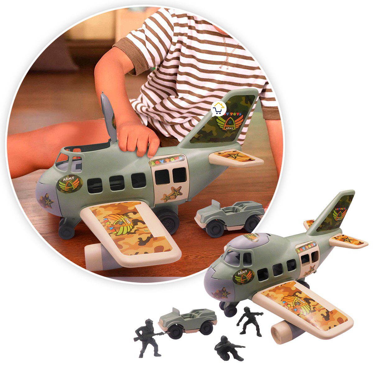 Avión Militar Luz y Sonido Juguete Infantil Carro Figuras PF450