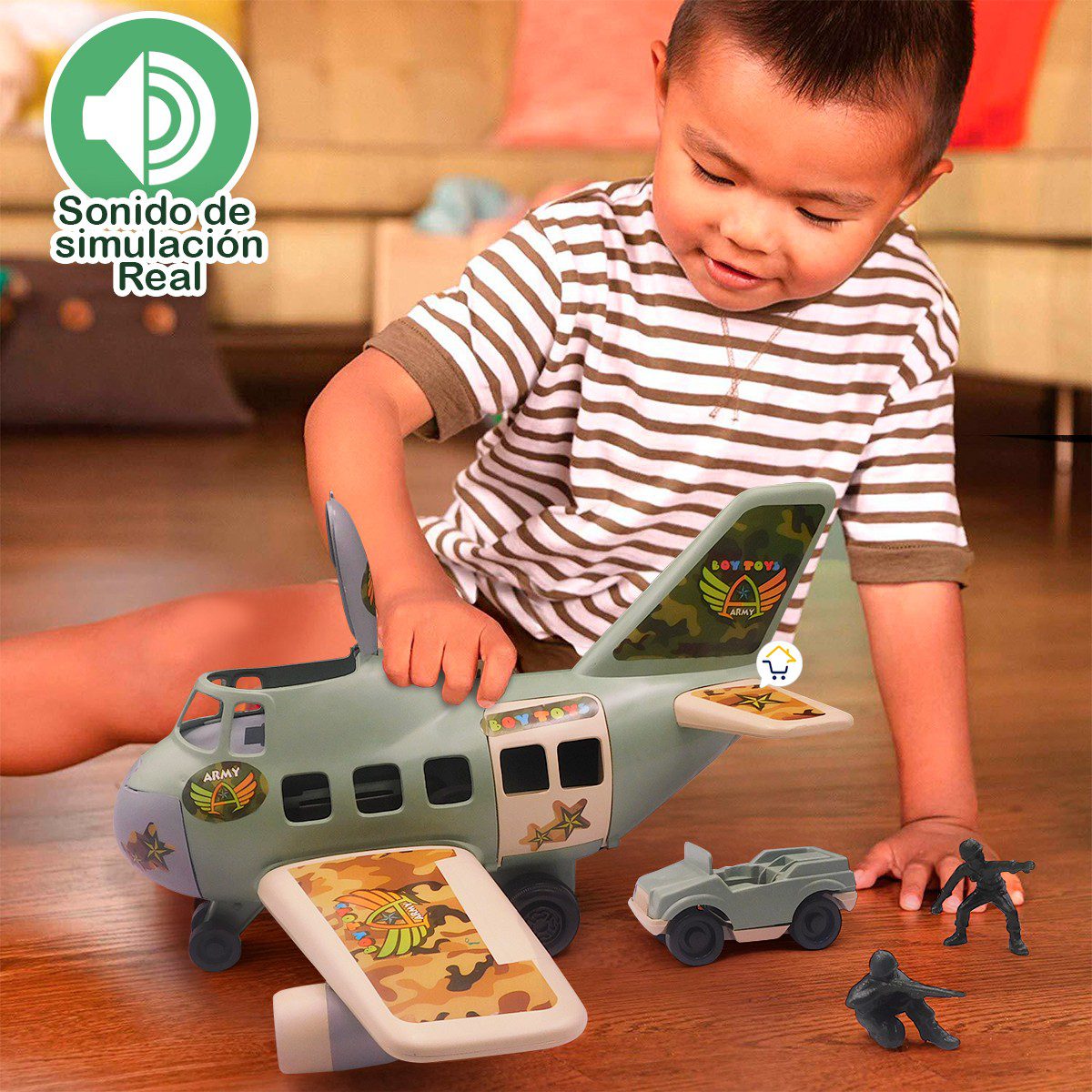 Avión Militar Luz y Sonido Juguete Infantil Carro Figuras PF450