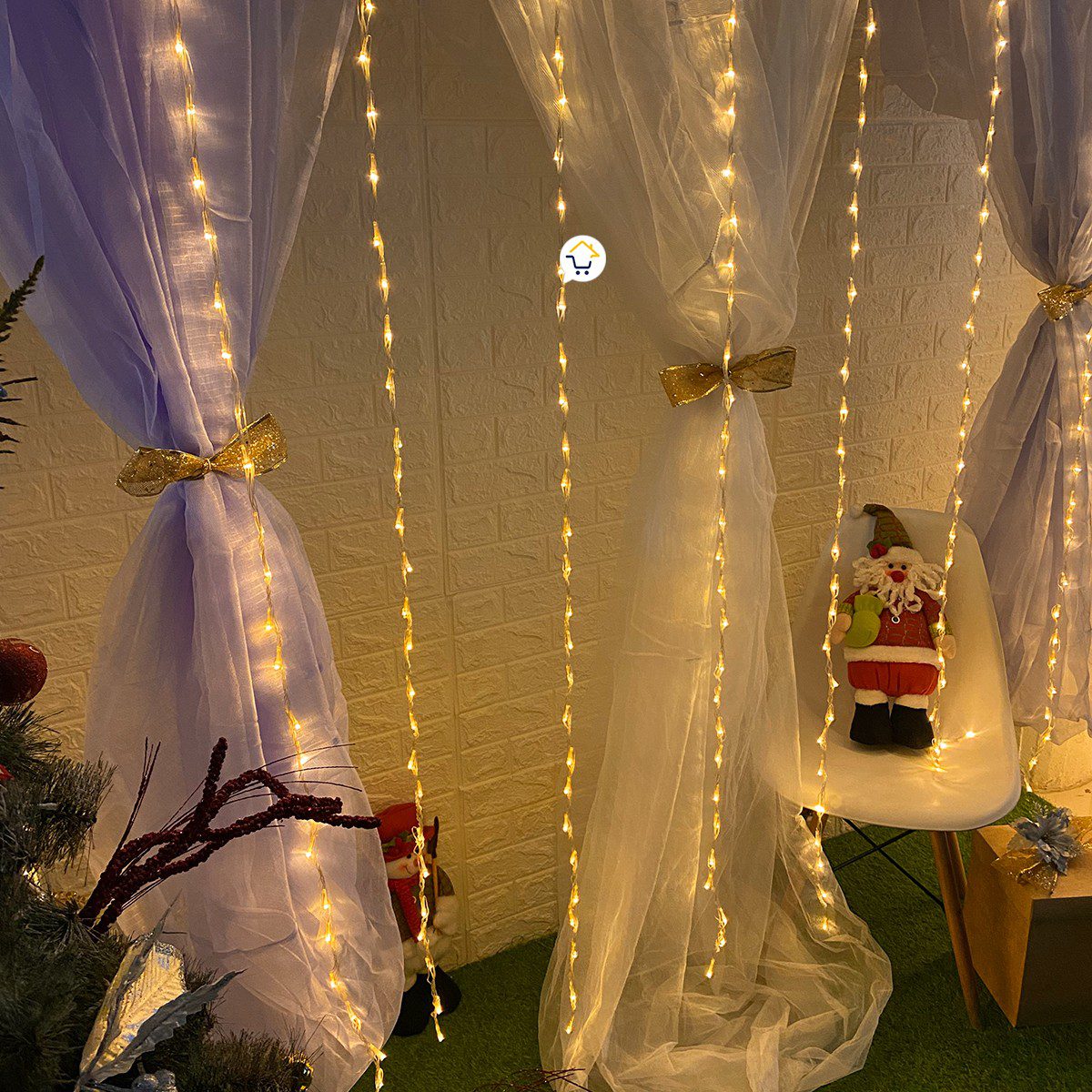 Cascada 6X2 Metros 768 LED Luces Navidad Cálida 2040