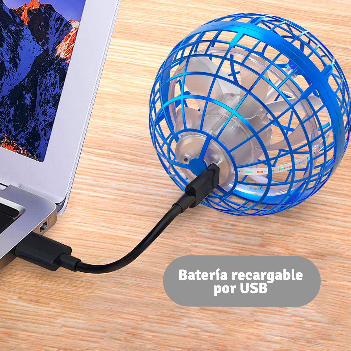 Dron Esfera Bumerang Led Recargable Juguete Infantil 988