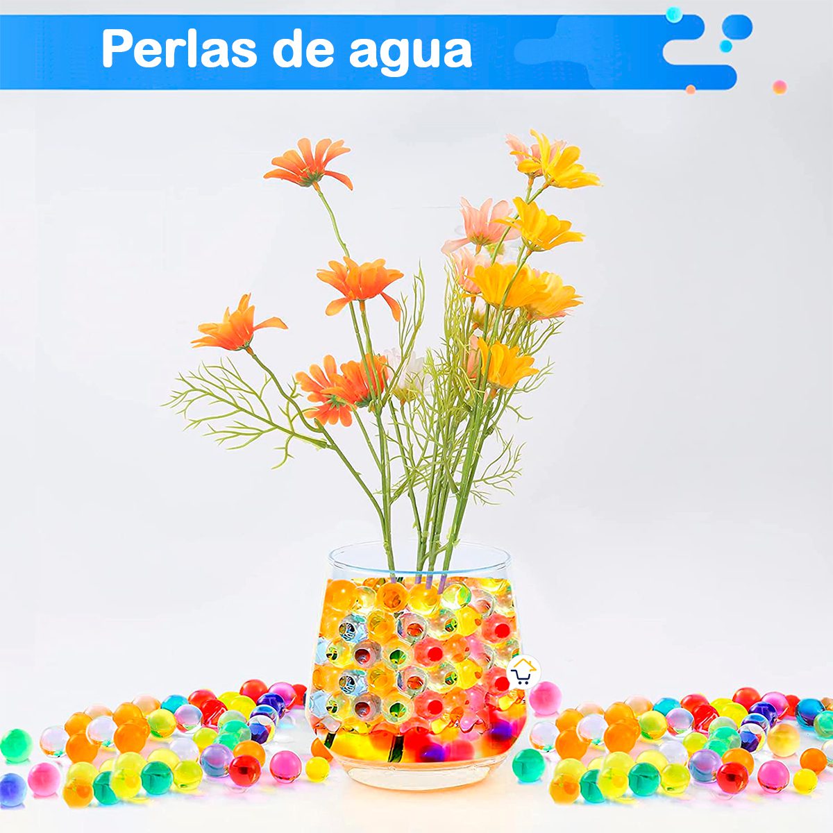 Perlas Hidrogel X2400 Bolas Decoración Agua Munición Multicolor JS2203