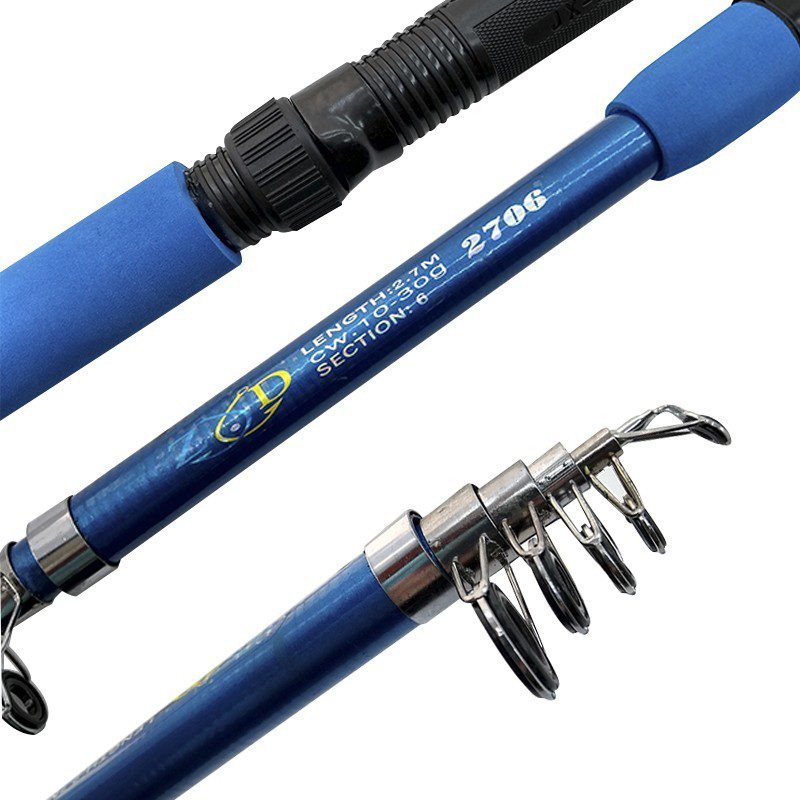 Kit Pesca Caña Semi Profesional 2.7 Metros + Accesorios Estuche HD4689