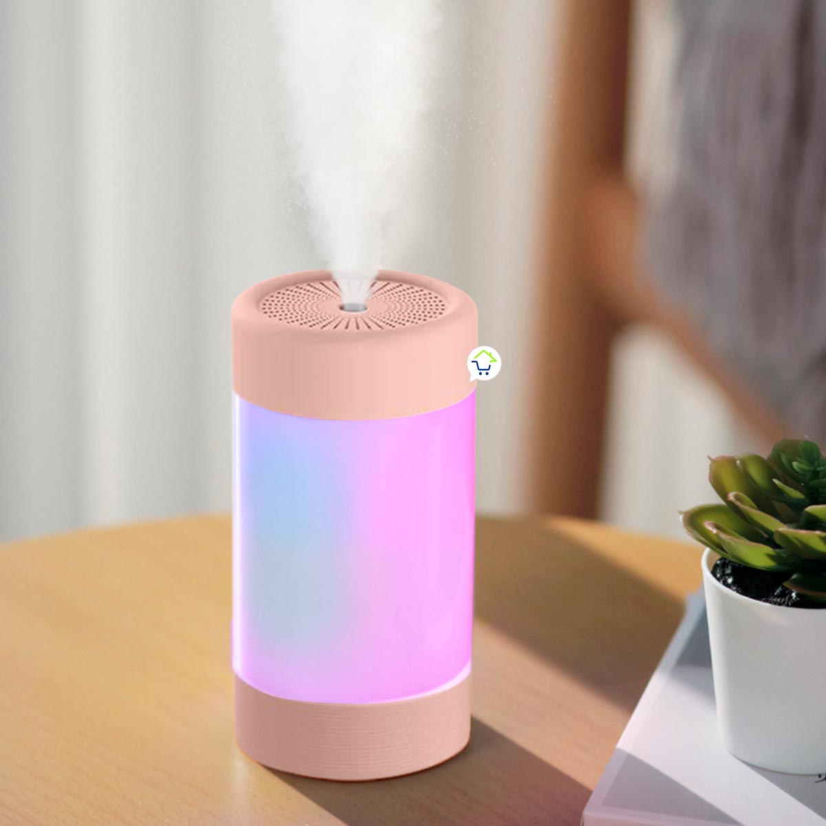 Difusor Humidificador Multicolor Luz Led Aromaterapia portátil DQ119