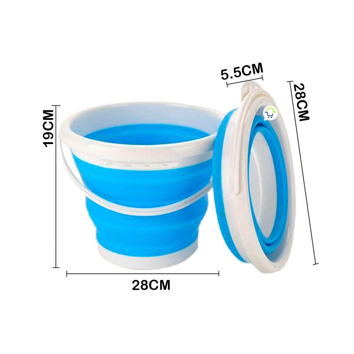 Balde Silicona Plegable Multiusos Cubeta Contenedor Retráctil ML2130