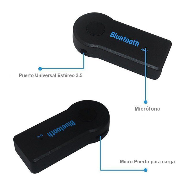 Convertidor Bluetooth Adaptador Recargable Manos Libres Música