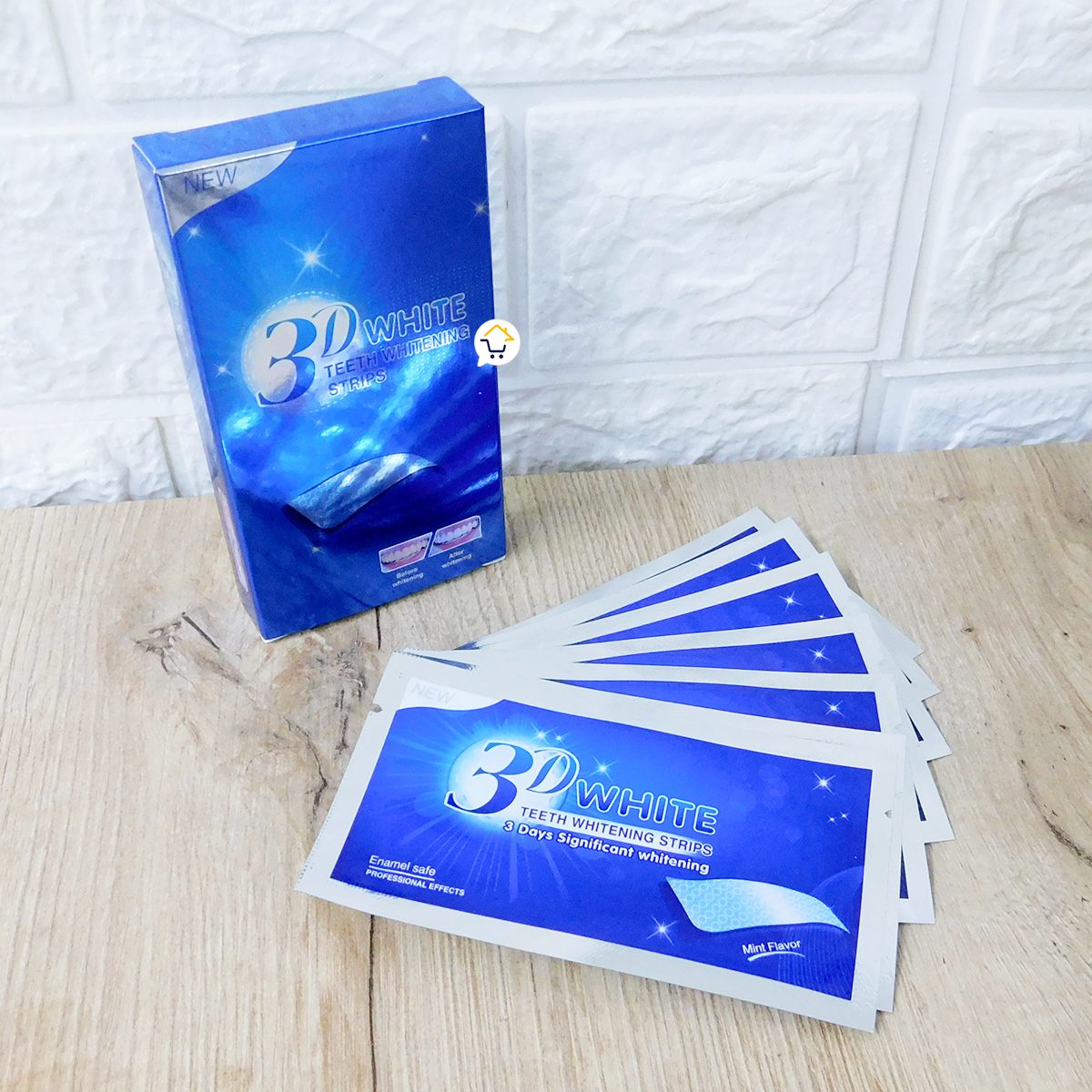 Tiras blanqueadoras de dientes 7 Piezas pegatina cuidado Dental 73D