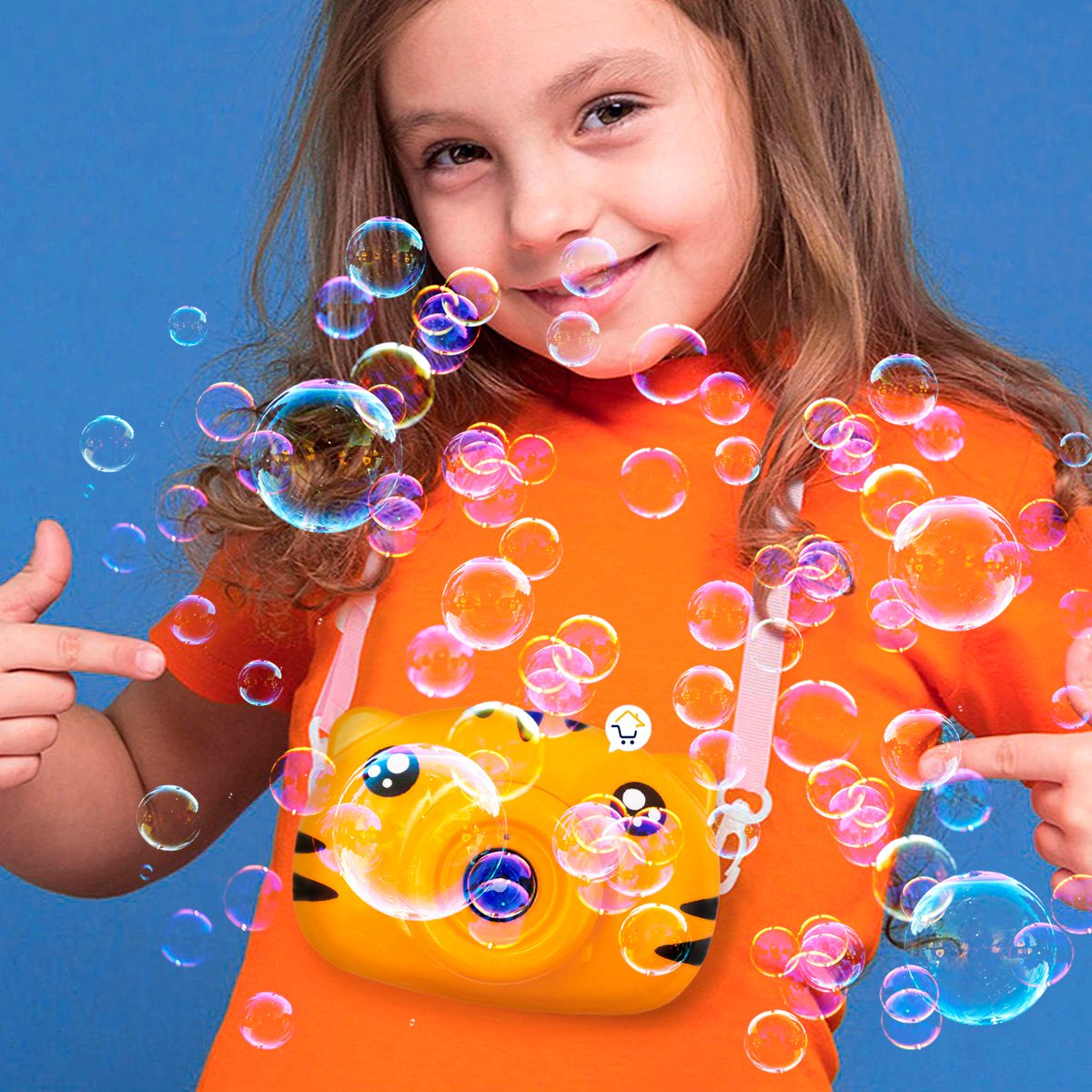 Cámara de Burbujas Juguete Burbujero Luces y Sonidos Niños 628