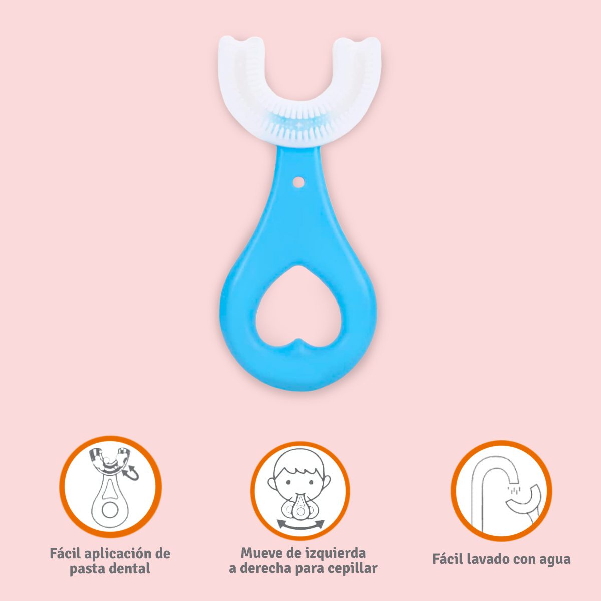 Cepillo Dientes Silicona Forma De U Bebés Niños Limpieza Oral 10PC