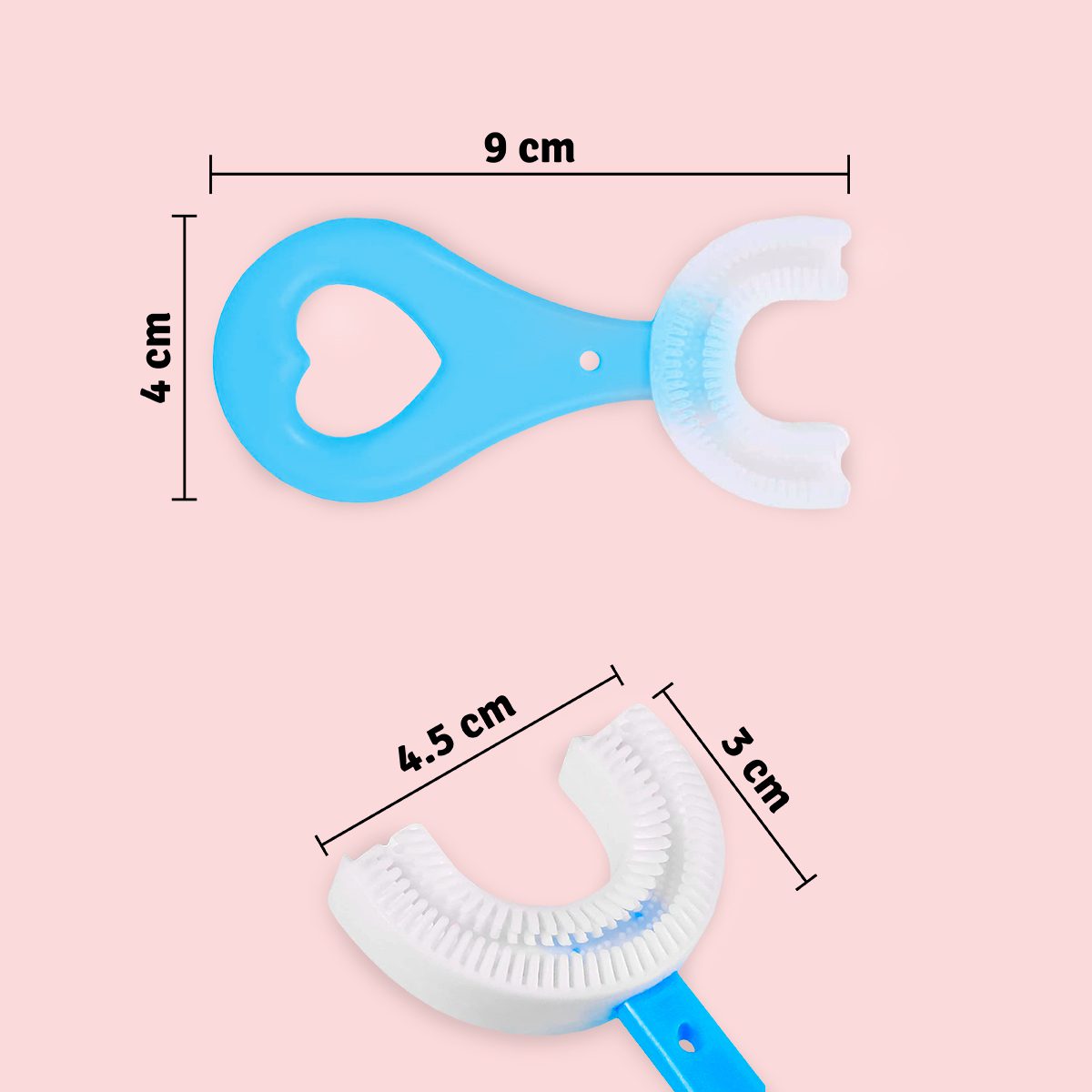 Cepillo Dientes Silicona Forma De U Bebés Niños Limpieza Oral 10PC