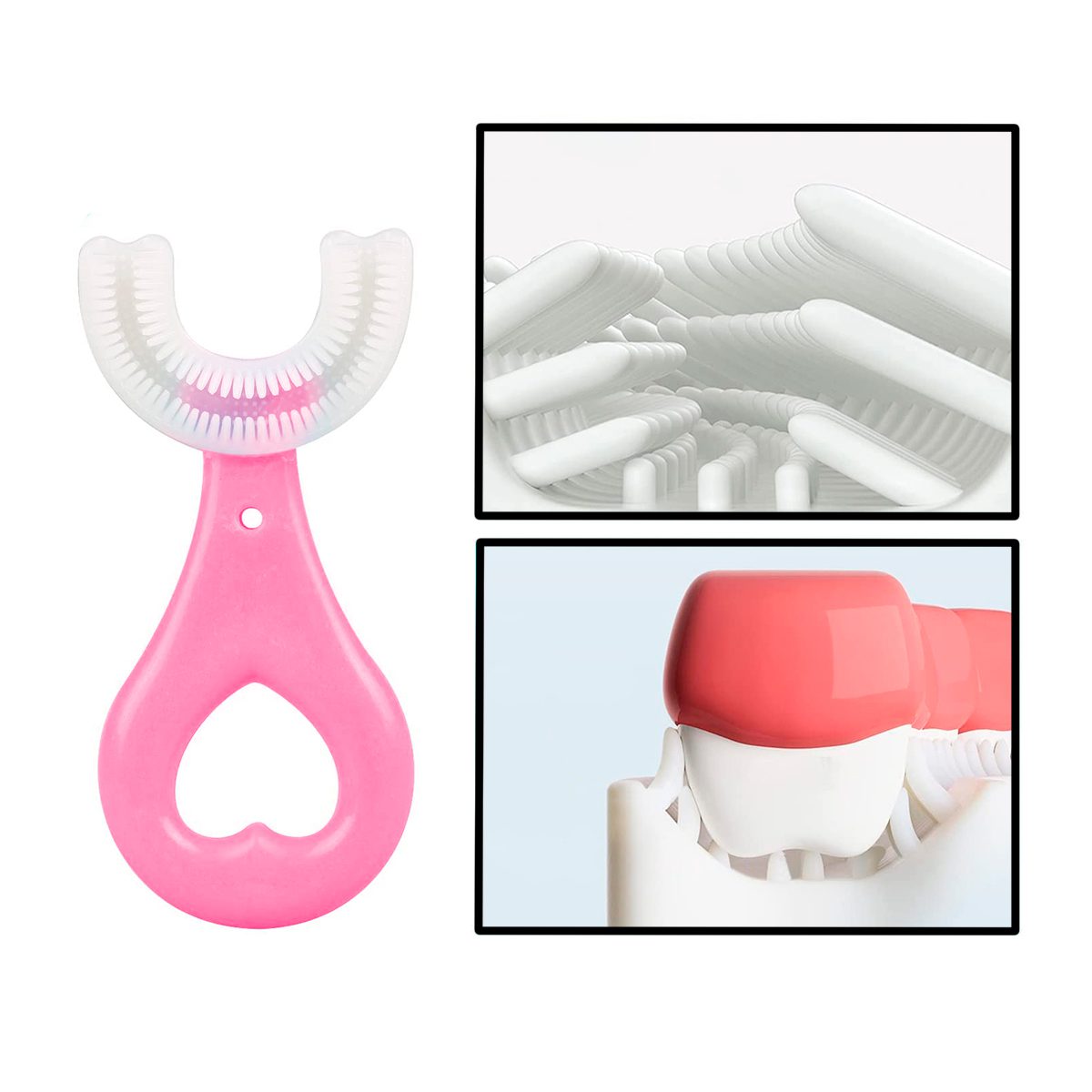 Cepillo Dientes Silicona Forma De U Bebés Niños Limpieza Oral 10PC