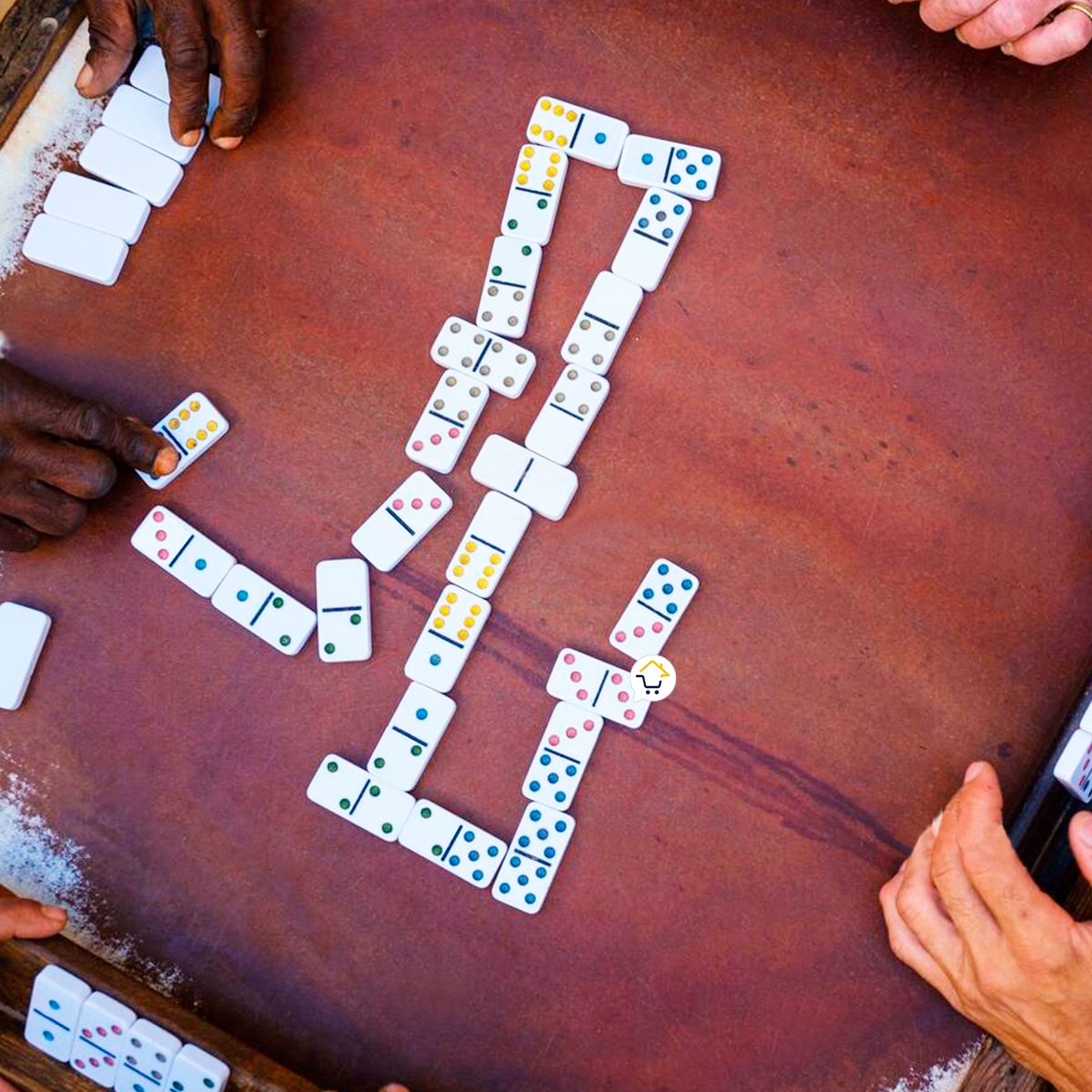 Dominó Juego de Mesa Caja Metálica Set 28 Piezas J003