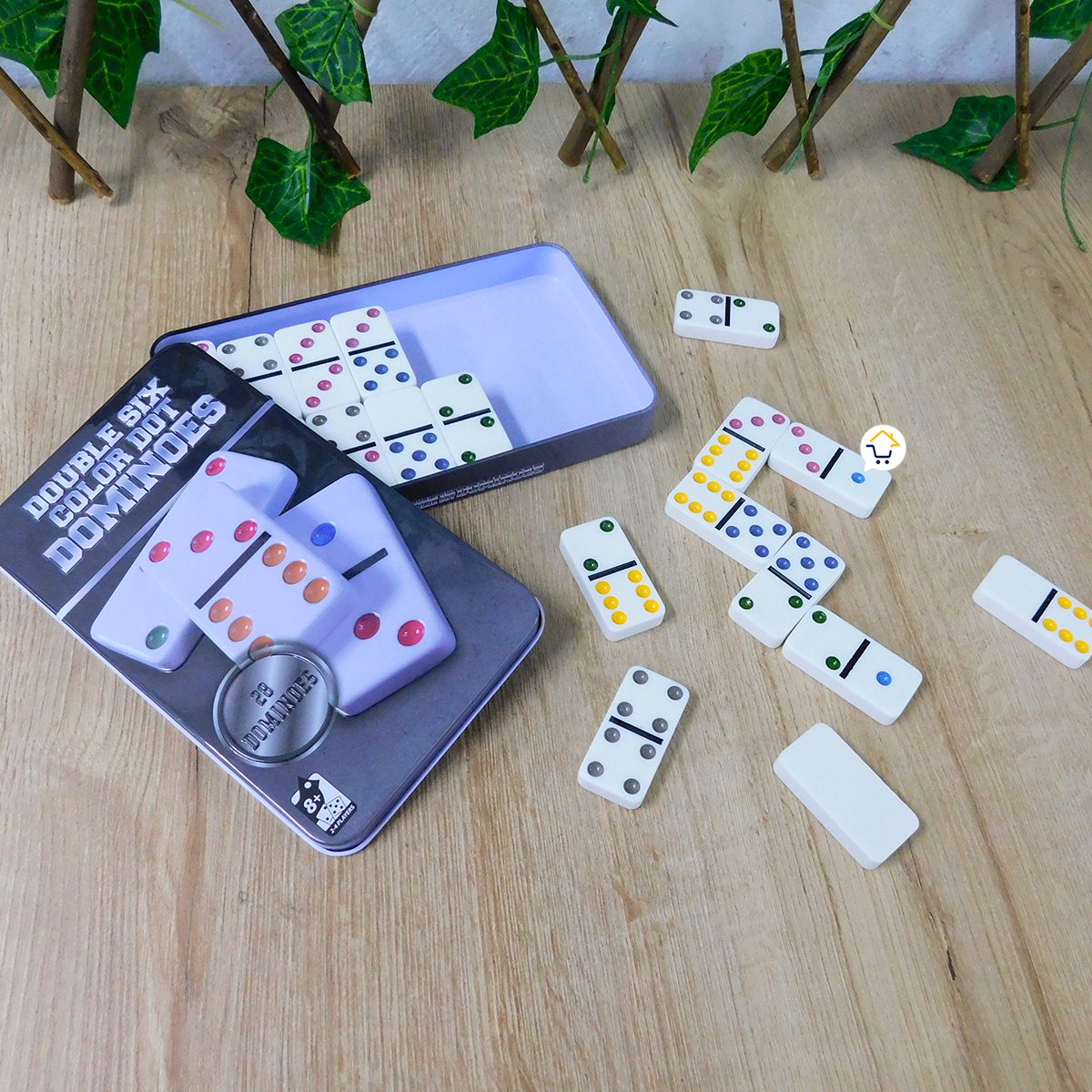 Dominó Juego de Mesa Caja Metálica Set 28 Piezas J003