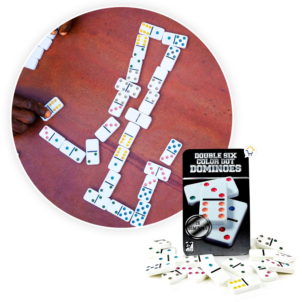 Dominó Juego de Mesa Caja Metálica Set 28 Piezas J003