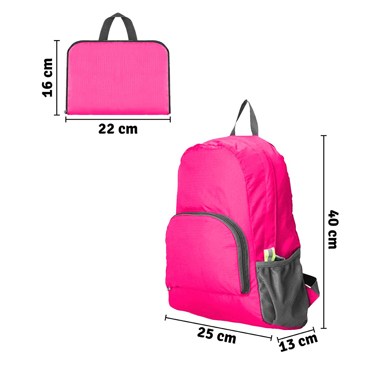 Morral Impermeable Plegable Mochila Viaje 2 Bolsillos BPLEG01