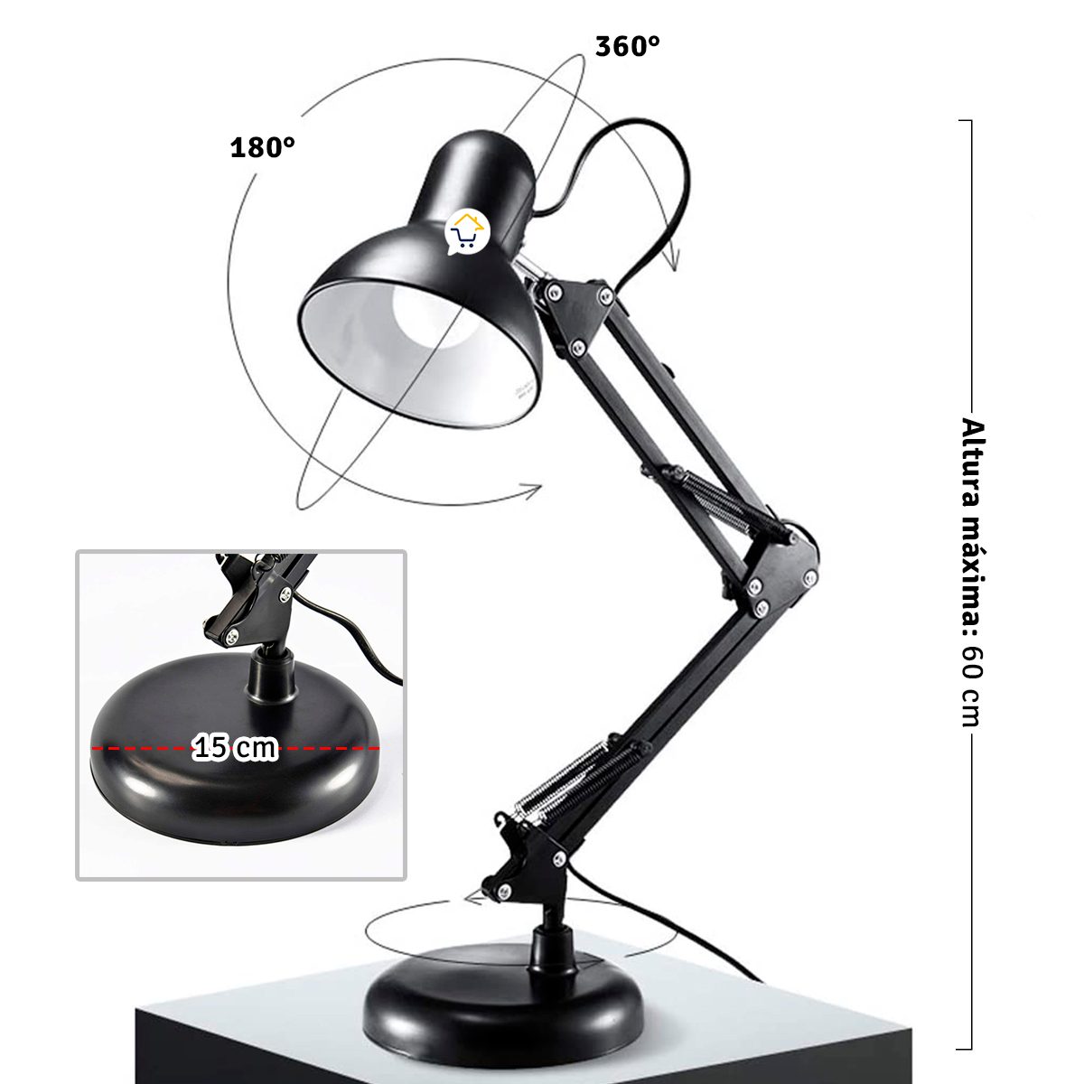 Lámpara Led Mesa Escritorio Brazo Flexible Vintage MT811