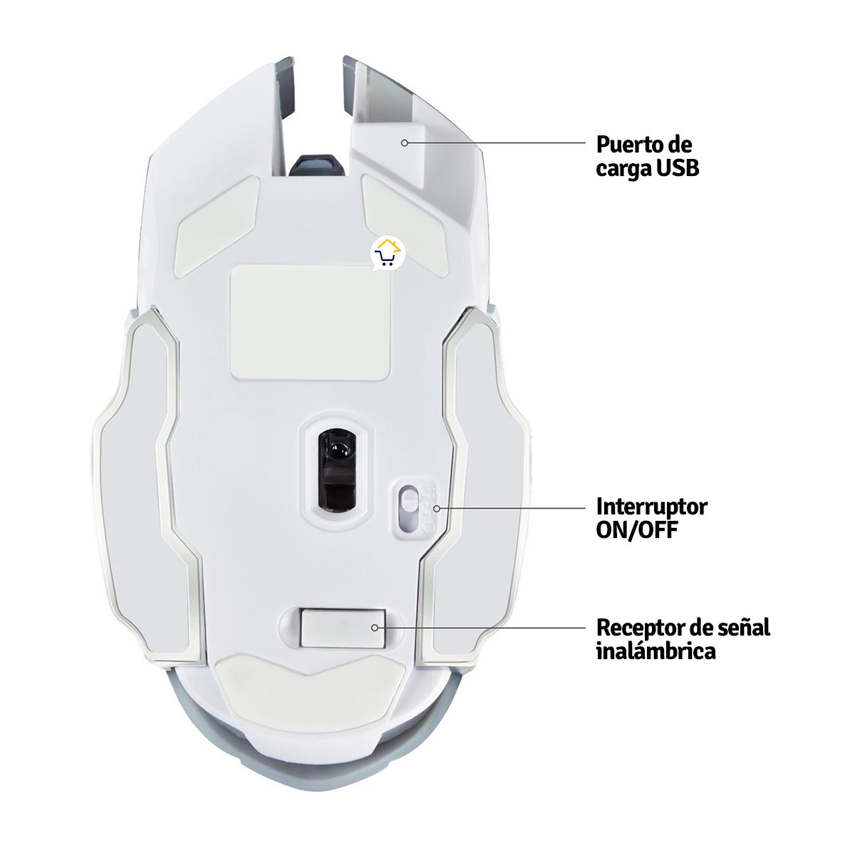 Mouse Inalámbrico LED Gamer Alta Velocidad Recargable Q13