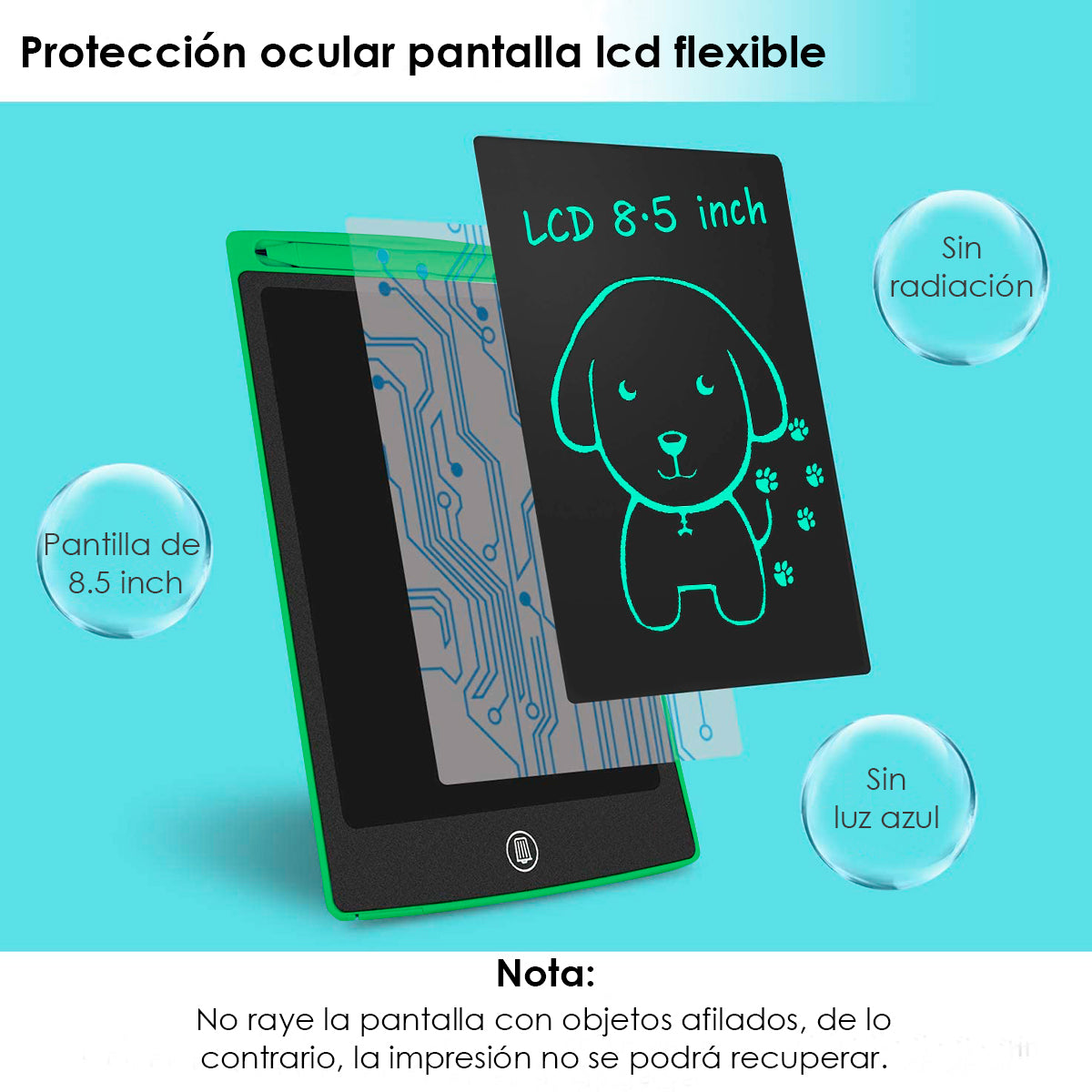 Tableta Mágica LCD Digital Dibujo Escritura Niños MEDIANA DJU002