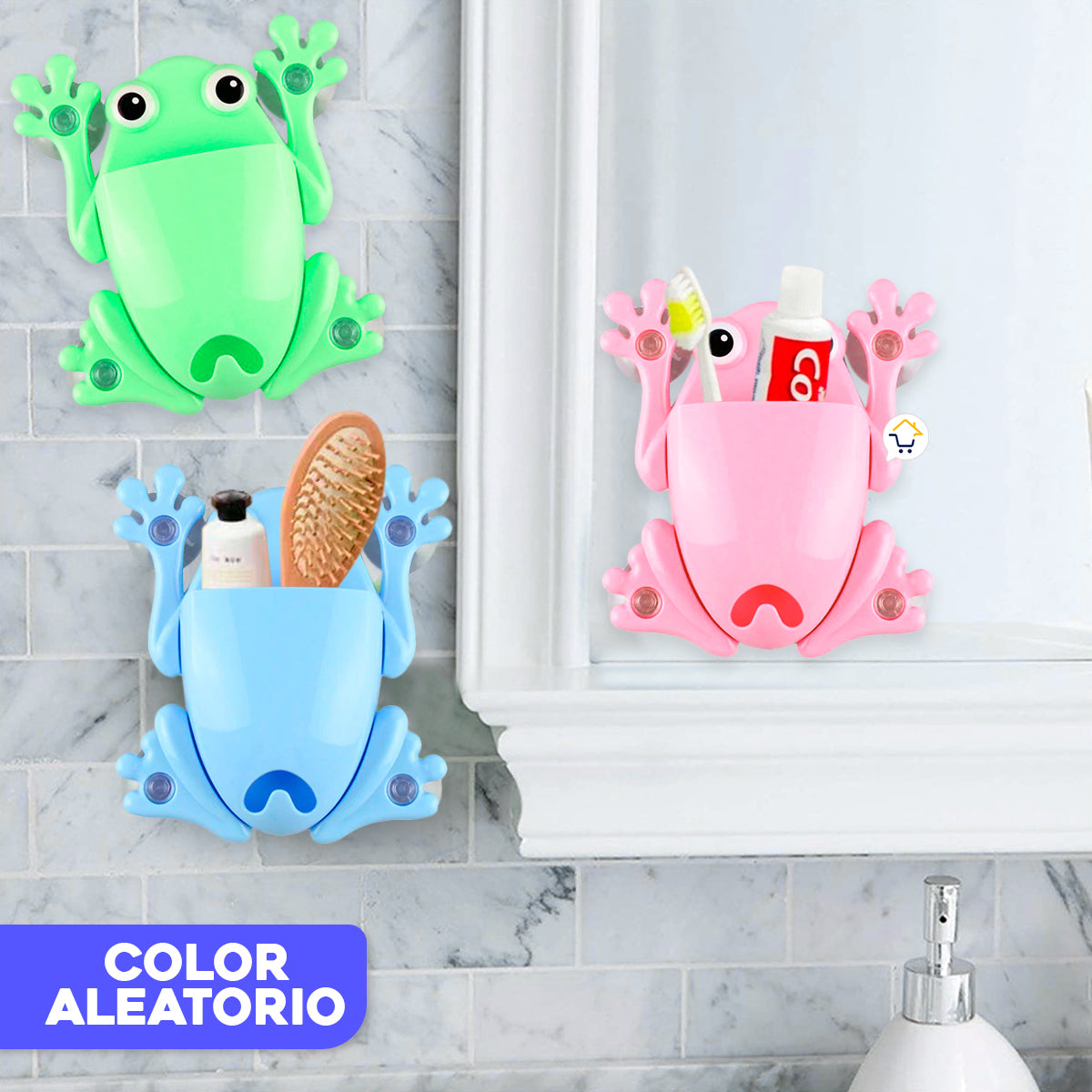 Porta Cepillos De Dientes Pared Organizador Multiusos Infantil Gm1903