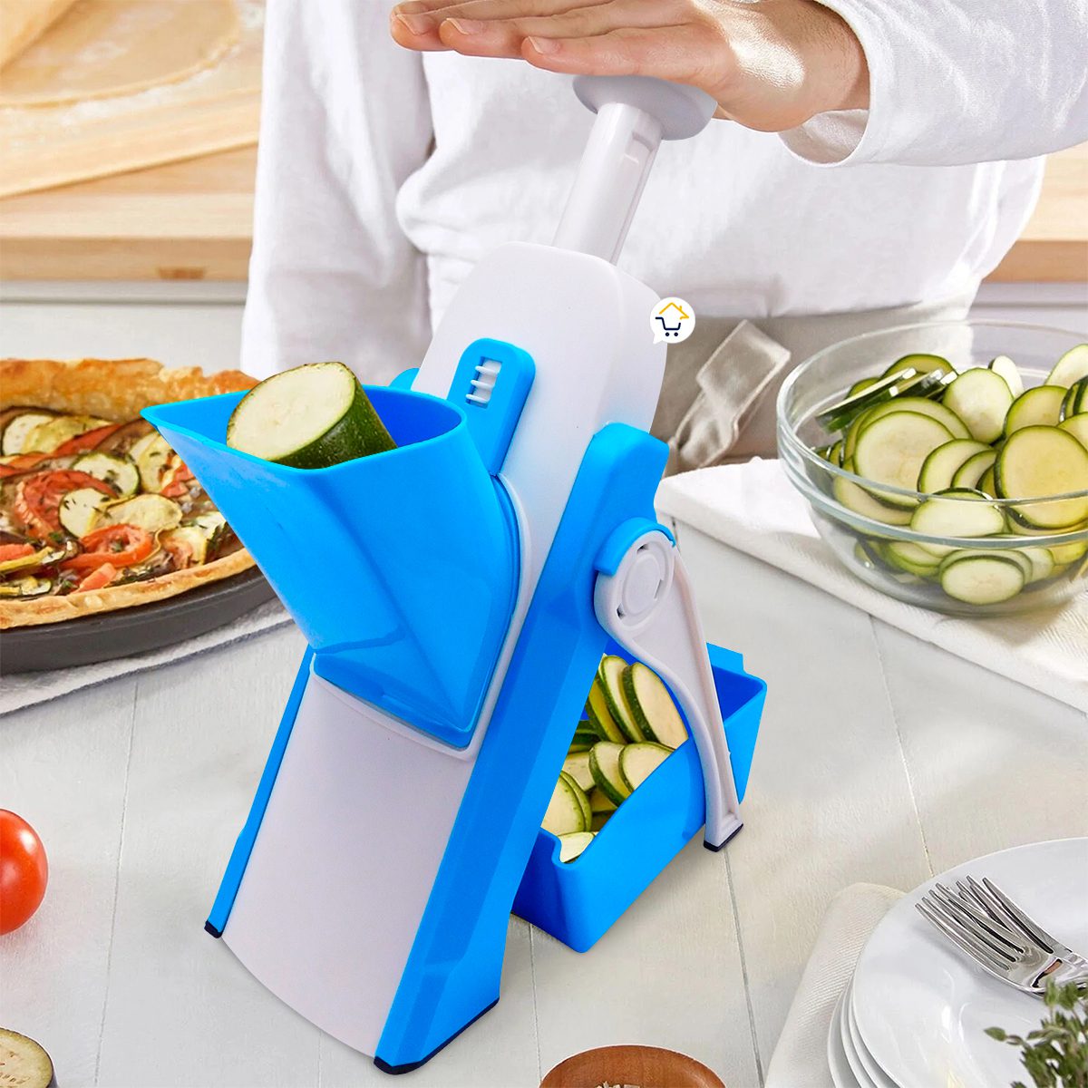 Rebanadora Pica todo Verduras Frutas Mandolina Cortador Manual COCI152