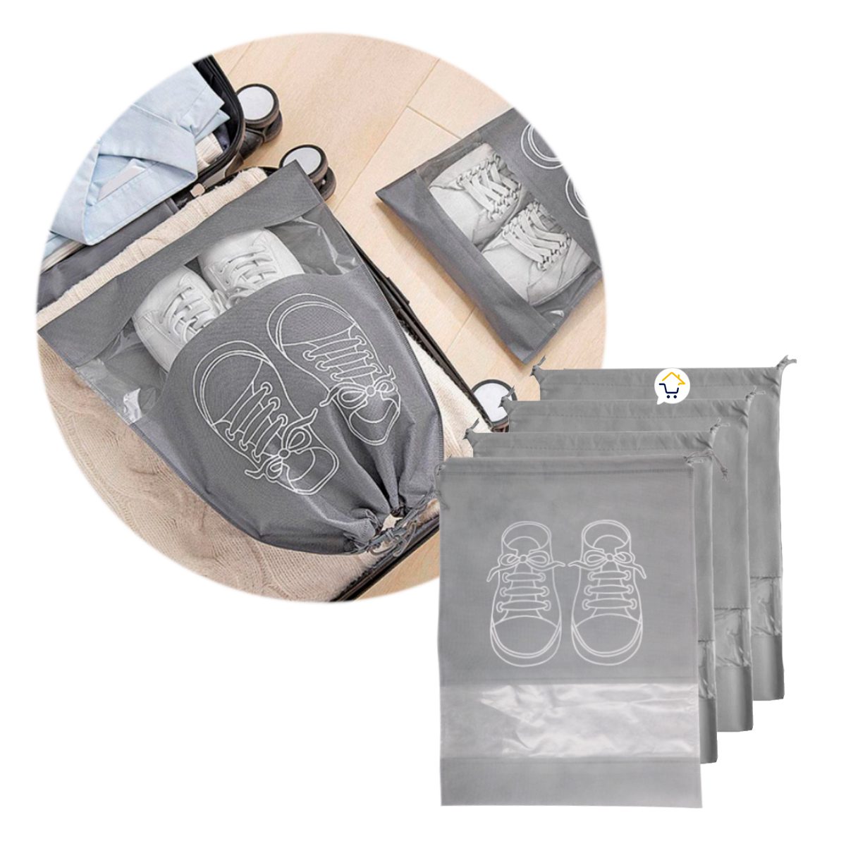 Set X4 Bolsa De Almacenamiento Zapatos Organizador Anti-Polvo BALS43