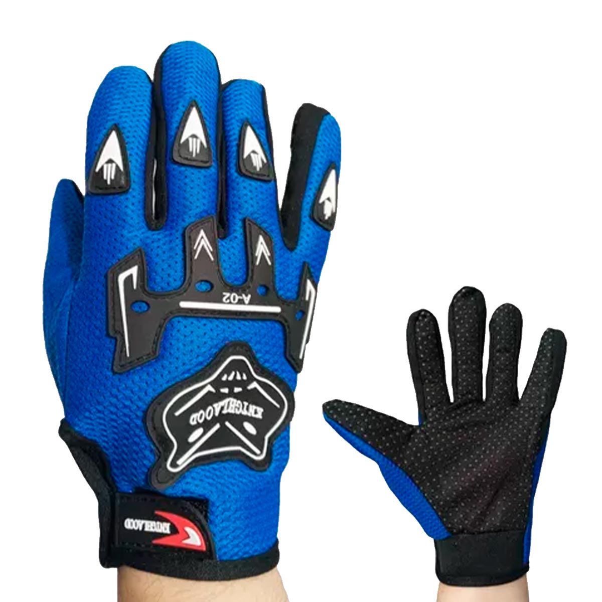 Guantes Moto Ciclismo Livianos Protección Nudillos Antideslizantes A02