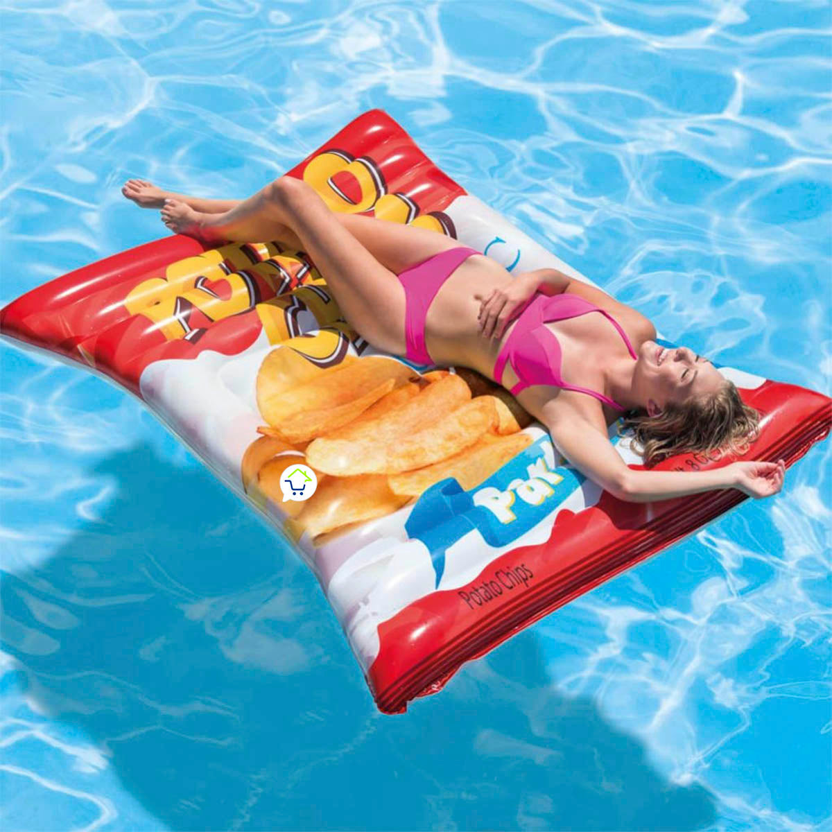 Flotador Paquete de Papitas Inflable Salvavidas Piscina Pool 58776EU