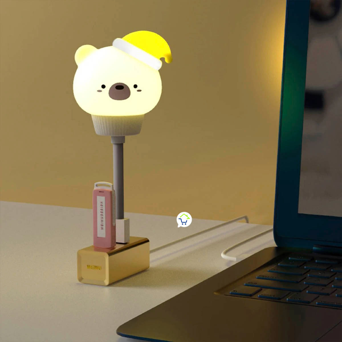 Luz De Noche LED USB Kawaii Lámpara Dormir Infantil Dibujos Animados 7LAM