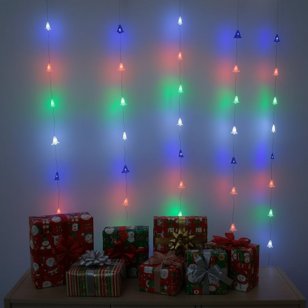 Cortina De Arboles Navideños 3X2M 120 LEDS Navidad Multicolor 1817