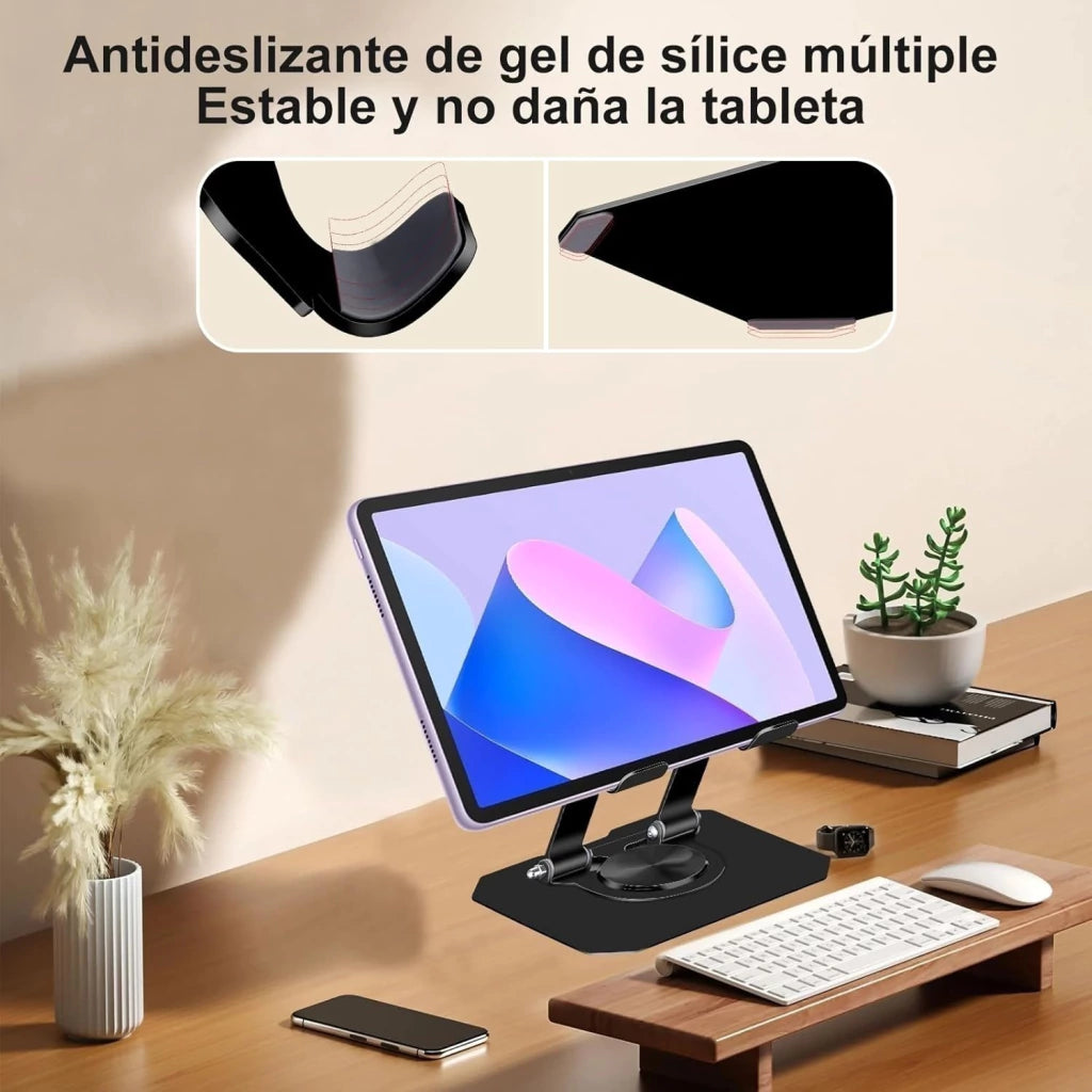 Soporte Base Tablet Metálica Ajustable Escritorio Portable PTZ-3-4
