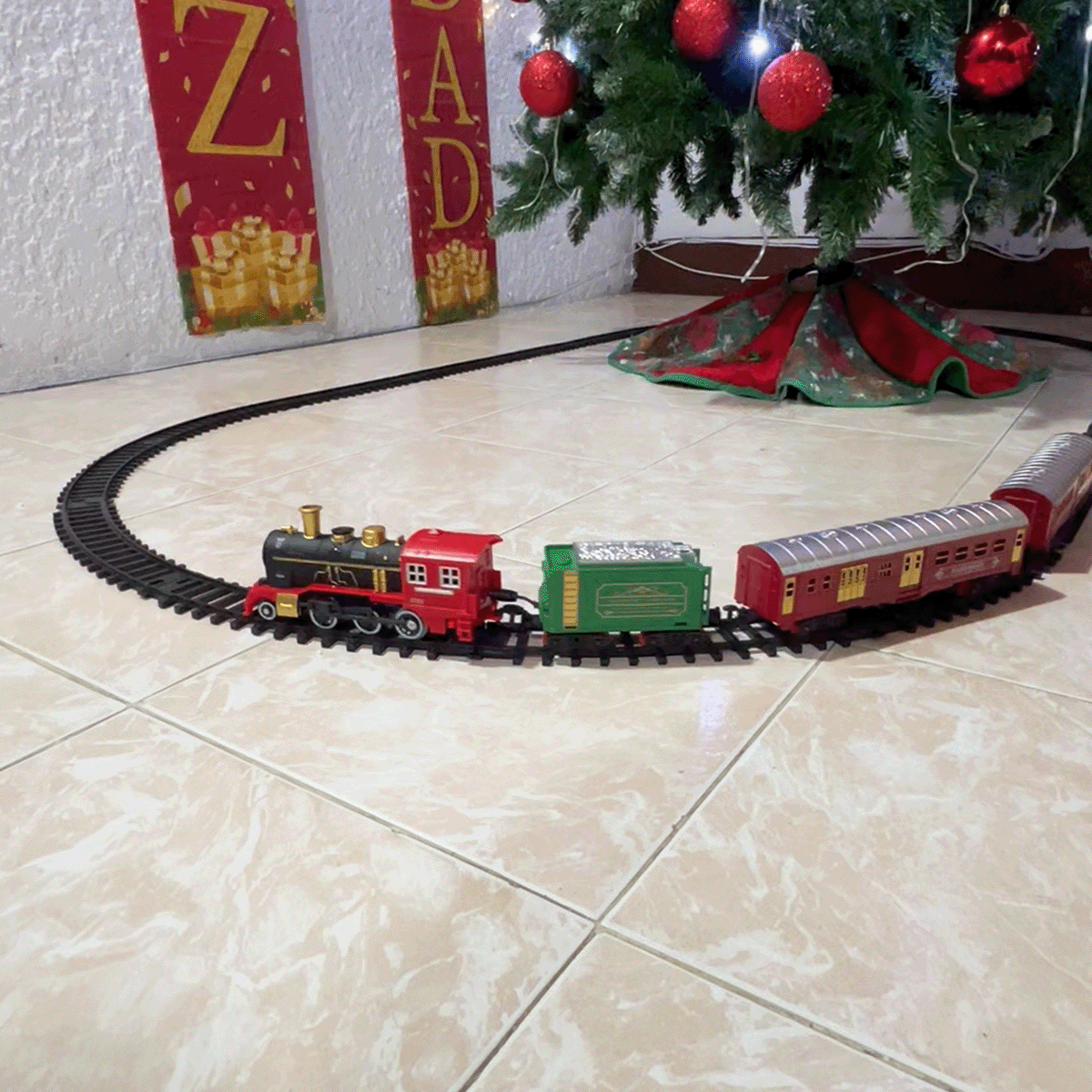 Tren Clásico Eléctrico Luces Sonidos Infantil Árbol Navidad YAA0001