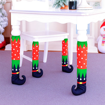 Fundas Para Patas de Sillas y Mesas De Medias Navideñas Decorativas FNV01