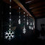 Cortina de Luces LED 6M 240 LED Estrellas y Copos Intercalada Decoración Navideña 1731A