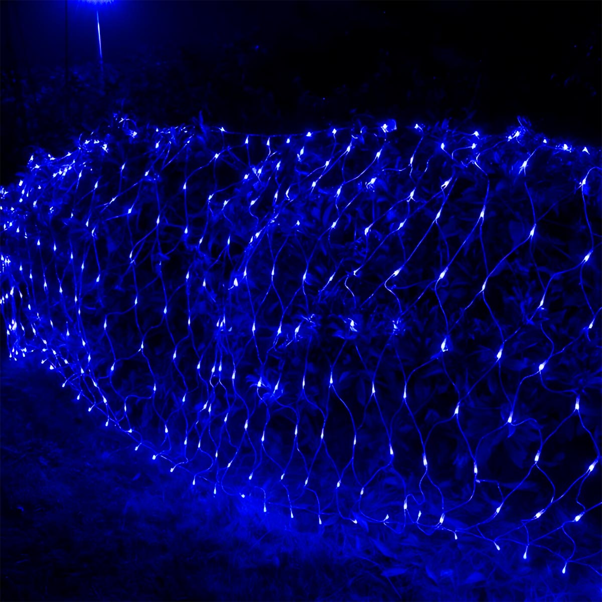 Luces Malla LED 480 Luces 4x1 M Luz Navidad Azul Cable Transparente LEDN480L