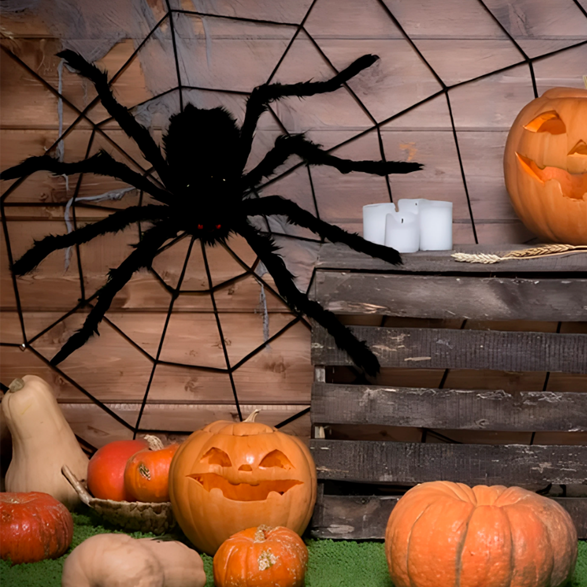 Araña Peluda Gigante Realista Decoración Halloween OF-731