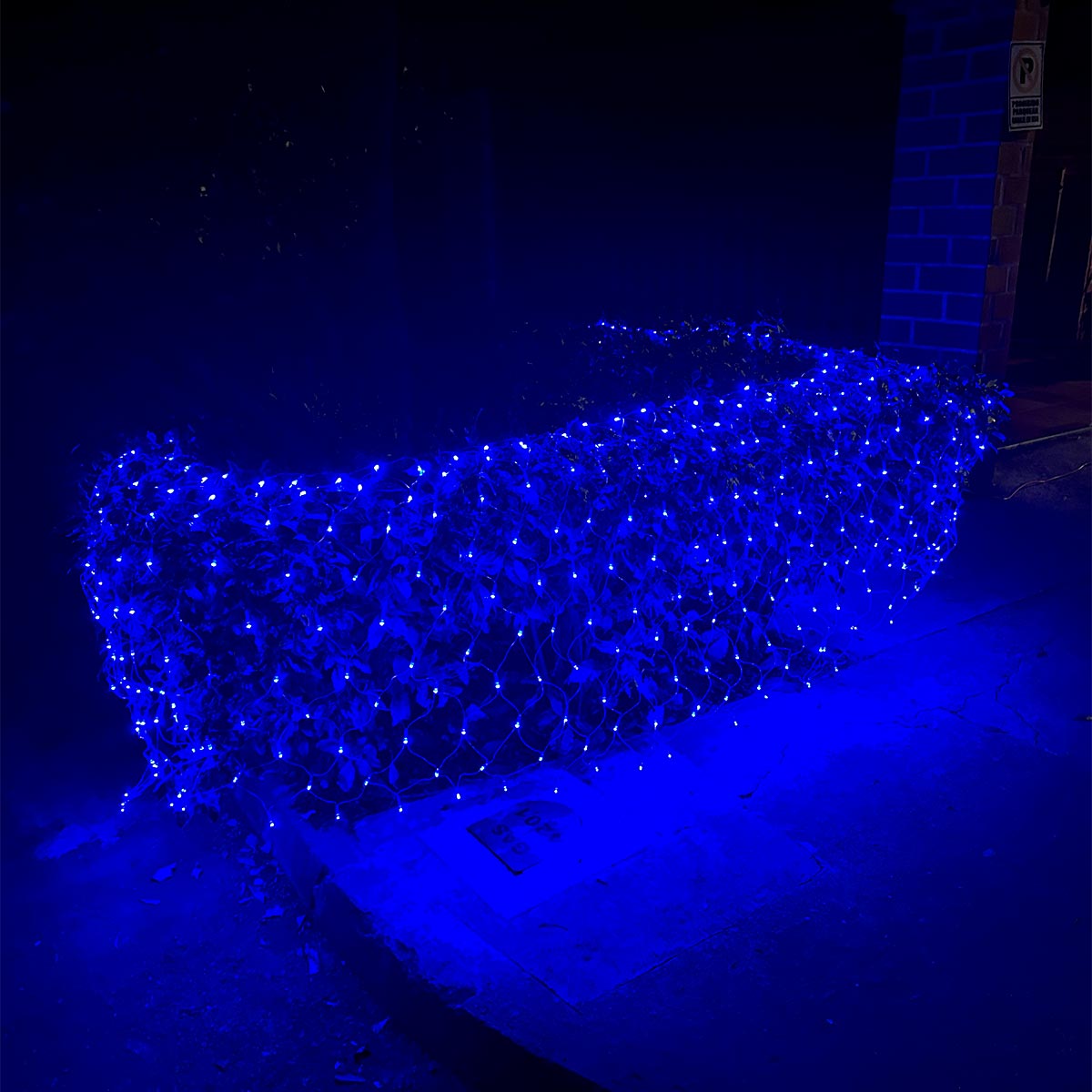 Luces Malla LED 480 Luces 4x1 M Luz Navidad Azul Cable Transparente LEDN480L