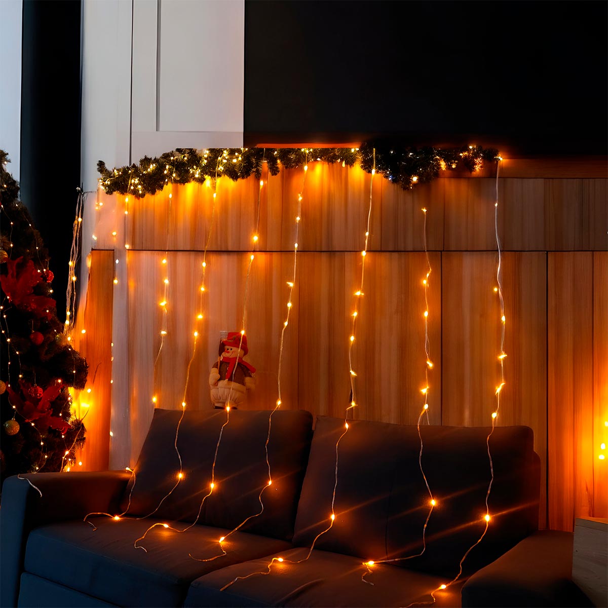 Cortina Luces LED Navidad 9x2M Decoración 1791