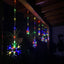 Cortina de Luces LED 6M 240 LED Estrellas y Copos Intercalada Decoración Navideña 1731A