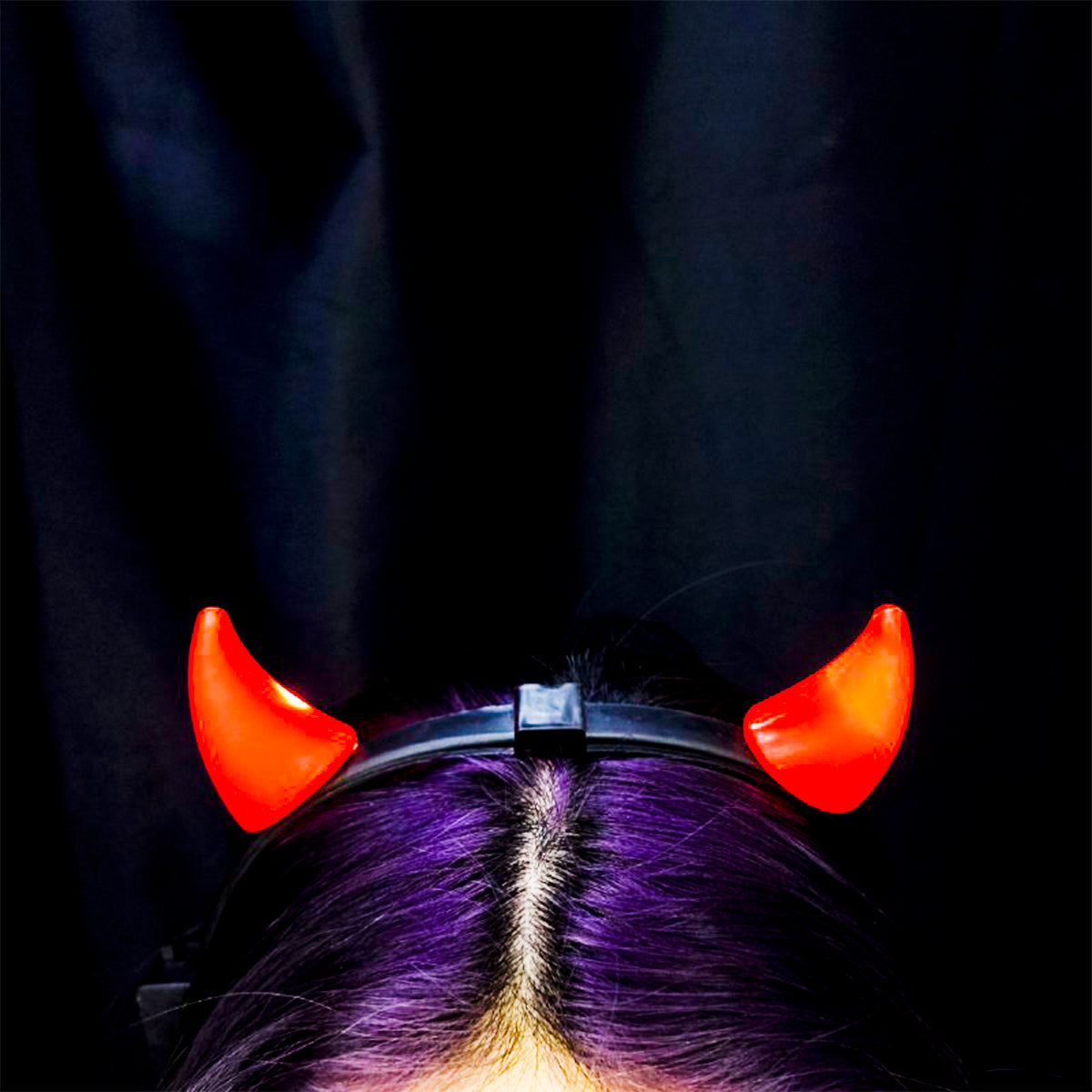 Diadema Diablita LED X3 Cuernos Rojos Luminosos KL-1027-5