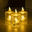 Set x3 Velas LED Efecto Cristal Pequeñas Hogar Eventos SVD02